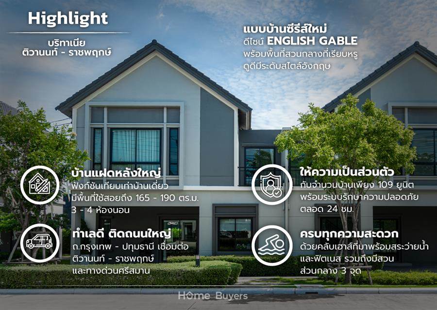 รีวิวบ้าน Britania ติวานนท์ - ราชพฤกษ์ บ้านแฝดหลังใหญ่ สไตล์อังกฤษ ติดถนนใหญ่ ใกล้ทางด่วน รีวิวบ้าน Britania ติวานนท์ - ราชพฤกษ์ บ้านแฝดหลังใหญ่ สไตล์อังกฤษ ติดถนนใหญ่ ใกล้ทางด่วน