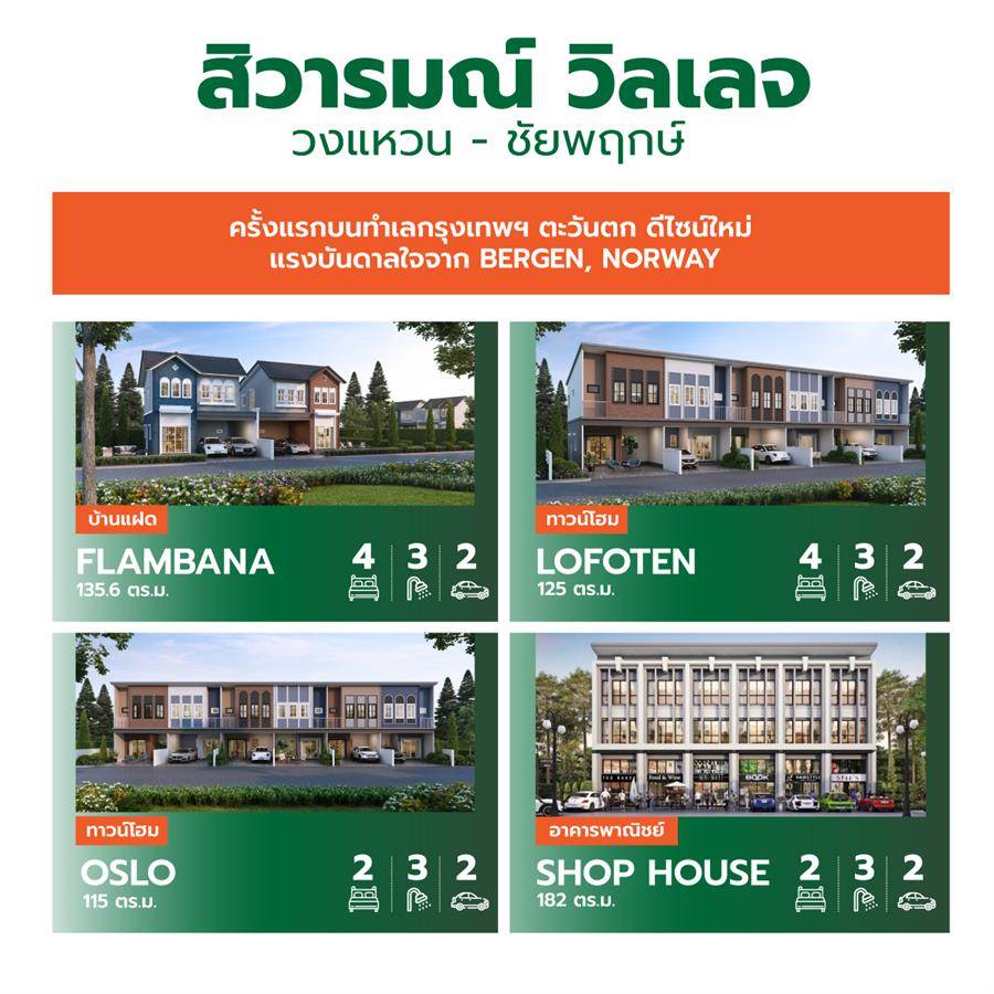 สิวารมณ์ วิลเลจ วงแหวน - ชัยพฤกษ์ ต่อยอดความสำเร็จ สิวารมณ์ จากกรุงเทพฯ ตะวันออก สู่ครั้งแรกบนทำเลกรุงเทพฯ ตะวันตก