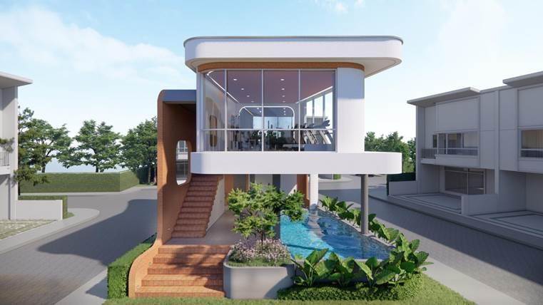 พรีวิวทาวน์โฮม โครงการใหม่ ก่ออิฐมอญแดง เฌอ ราชพฤกษ์ - พระราม 5