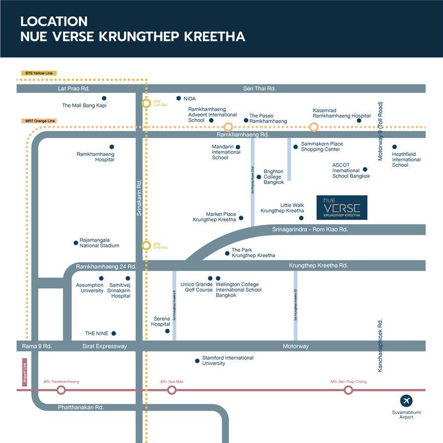 NUE VERSE KRUNGTHEP KREETHA ทาวน์โฮมรูปแบบ Hybrid Function ติดถนนกรุงเทพกรีฑา