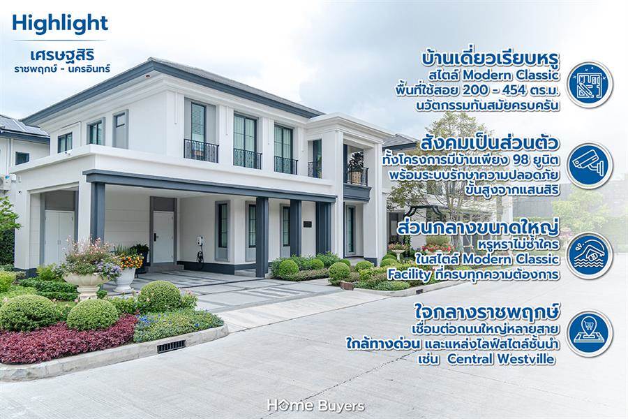 รีวิวบ้านเดี่ยว เศรษฐสิริ ราชพฤกษ์ - นครอินทร์ บ้านเดี่ยวหรูสไตล์ Modern Classic ใจกลางราชพฤกษ์ ใกล้เซ็นทรัลเวสต์วิลล์และทางด่วน เชื่อมต่อสะดวกทุกการเดินทาง รีวิวบ้านเดี่ยว เศรษฐสิริ ราชพฤกษ์ - นครอินทร์ บ้านเดี่ยวหรูสไตล์ Modern Classic ใจกลางราชพฤกษ์ ใกล้เซ็นทรัลเวสต์วิลล์และทางด่วน เชื่อมต่อสะดวกทุกการเดินทาง
