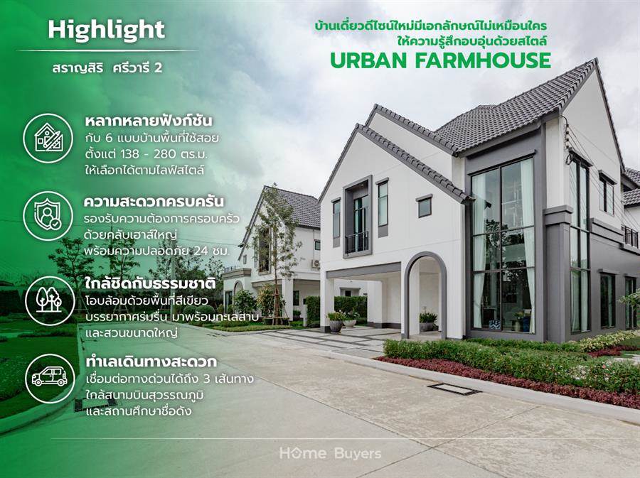 รีวิวบ้านเดี่ยว สราญสิริ ศรีวารี 2 บ้าน Urban Farmhouse บรรยากาศอบอุ่น ใกล้สุวรรณภูมิและทางด่วน 3 สาย รีวิวบ้านเดี่ยว สราญสิริ ศรีวารี 2 บ้าน Urban Farmhouse บรรยากาศอบอุ่น ใกล้สุวรรณภูมิและทางด่วน 3 สาย