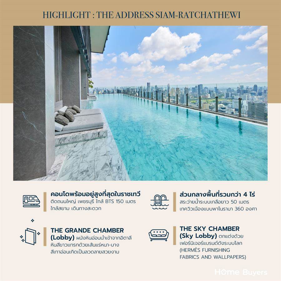 THE ADDRESS Siam-Ratchathewi STATELY LUXURY LEISURE สถาปัตยกรรมแห่งอารมณ์ 