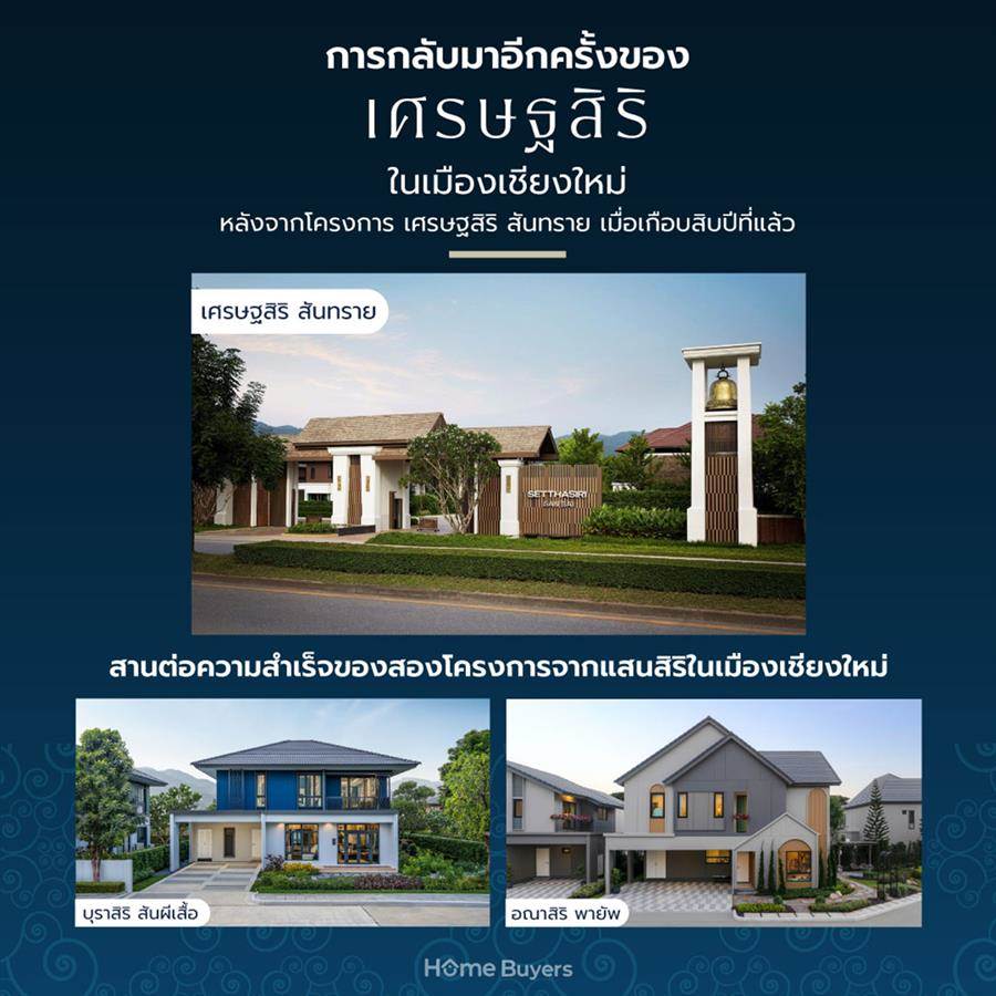เศรษฐสิริ รวมโชค บ้านเดี่ยววิวดอยสุเทพ เพียง 84 ครอบครัว ติดถนนใหญ่ ใกล้กาดรวมโชค