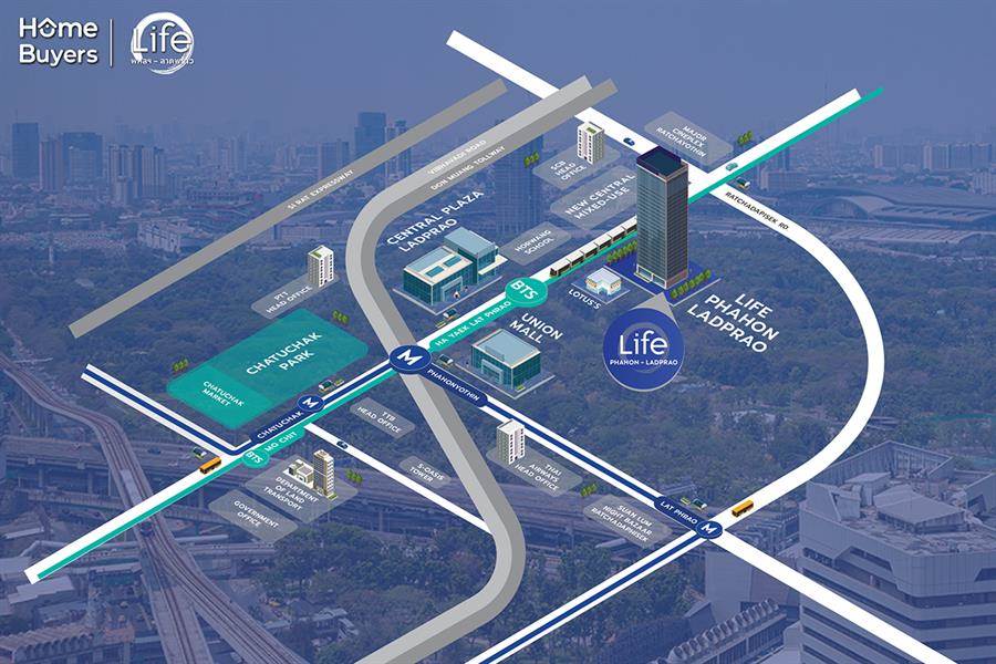 รีวิวคอนโดตึกเสร็จ Life พหลฯ - ลาดพร้าว คอนโดใหม่กลางห้าแยกลาดพร้าว ห้องกว้าง ส่วนกลางหรู พร้อม Facility จัดเต็ม
