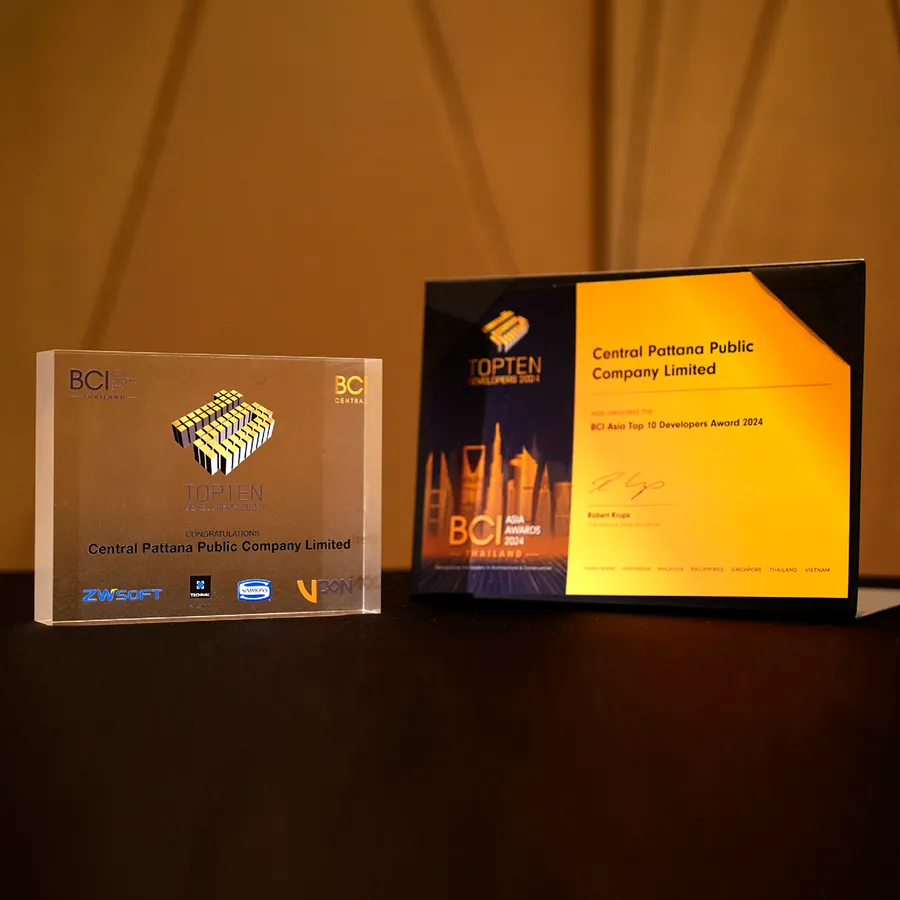 เซ็นทรัลพัฒนา ย้ำเบอร์ 1 Real Estate Developer ไทย คว้ารางวัลใหญ่ระดับเอเชีย Top 10 Developers Awards 2024 ต่อเนื่องเป็นปีที่ 4 เซ็นทรัลพัฒนา ย้ำเบอร์ 1 Real Estate Developer ไทย คว้ารางวัลใหญ่ระดับเอเชีย Top 10 Developers Awards 2024 ต่อเนื่องเป็นปีที่ 4