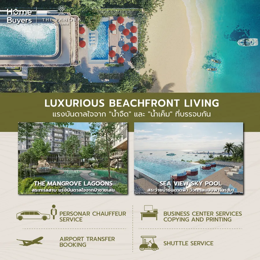 เจาะลึกไฮไลต์ The Panora Estuaria คอนโดใหม่ติดทะเลหาดบ้านอำเภอ ใกล้จอมเทียน - พัทยา