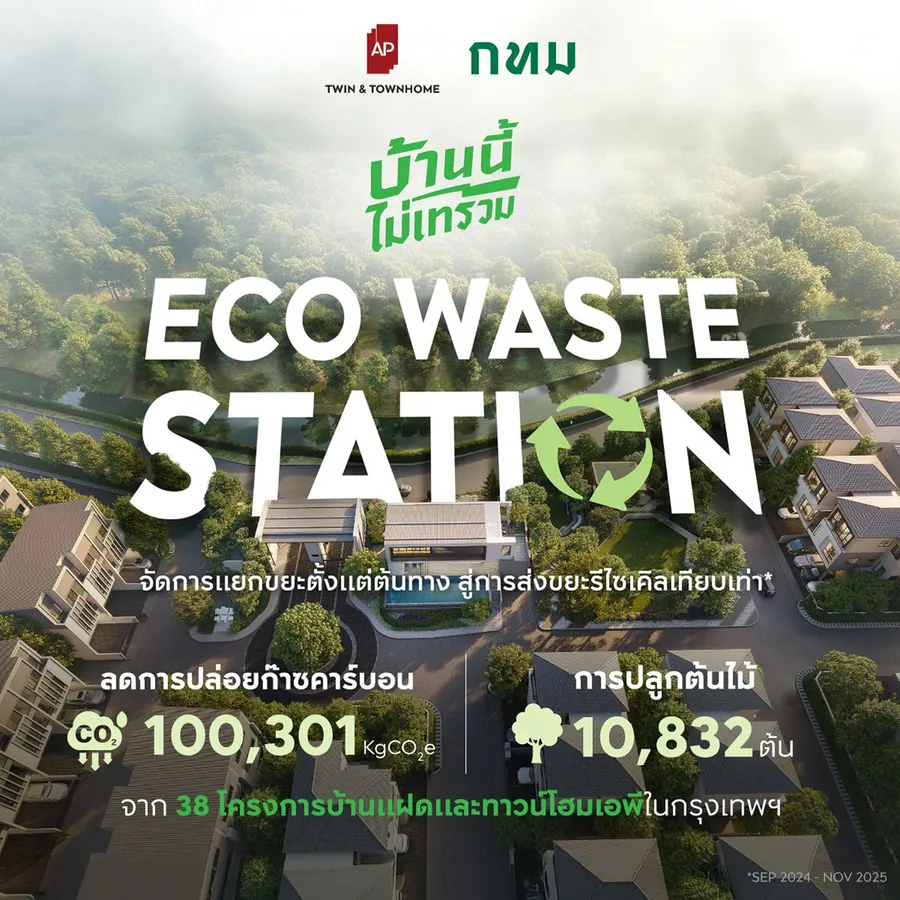 เอพี ไทยแลนด์ จับมือ กรุงเทพมหานคร เปิดตัวอย่างเป็นทางการ Eco Waste Station นวัตกรรมดีไซน์พลิกโฉม การจัดการขยะแบบครบวงจร ร่วมเป็นส่วนหนึ่งที่ขับเคลื่อนโครงการ “บ้านนี้ไม่เทรวม” คัดแยกขยะตั้งแต่ต้นทาง สู่ความยั่งยืนเต็มรูปแบบ เอพี ไทยแลนด์ จับมือ กรุงเทพมหานคร เปิดตัวอย่างเป็นทางการ Eco Waste Station นวัตกรรมดีไซน์พลิกโฉม การจัดการขยะแบบครบวงจร ร่วมเป็นส่วนหนึ่งที่ขับเคลื่อนโครงการ “บ้านนี้ไม่เทรวม” คัดแยกขยะตั้งแต่ต้นทาง สู่ความยั่งยืนเต็มรูปแบบ