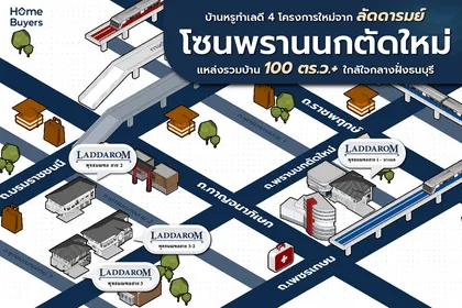 ลัดดารมย์ 4 โครงการบ้านหรูทำเลพรานนกตัดใหม่ แหล่งรวมบ้าน 100 ตร.ว. ที่มาแรงทางฝั่งธนบุรี