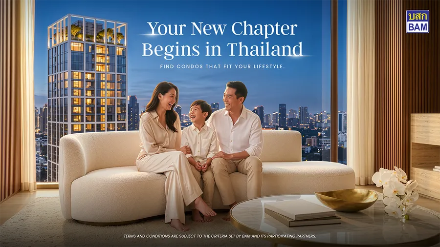BAM เปิดตัวโครงการ “BAM Condos for Foreigners” โอกาสใหม่ให้ชาวต่างชาติเลือกคอนโดในไทย ชูแนวคิด Your New Chapter Begins in Thailand. Find condos that fit your lifestyle.  เชื่อมทรัพย์คุณภาพกับไลฟ์สไตล์การใช้ชีวิต
