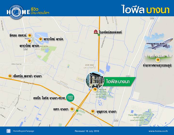 รีวิวทาวน์โฮม ไอฟีล บางนา รีวิวทาวน์โฮม ไอฟีล บางนา