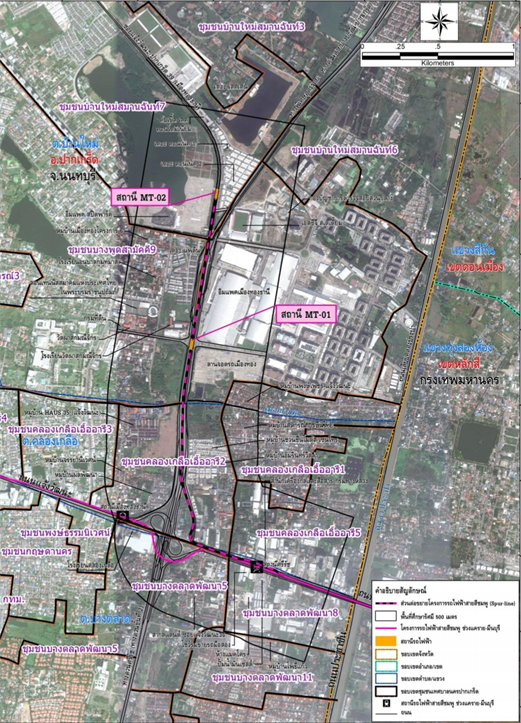 รฟมเล็งต่อขยายเส้นทางรถไฟฟ้าเข้าเมืองทองฯ เพิ่มอีก 2 สถานี