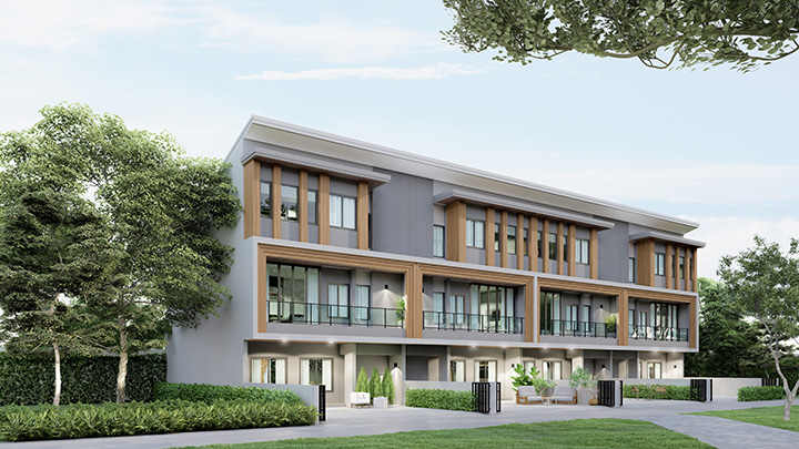 พรีวิวทาวน์โฮม ไอเจ้นท์ พัฒนาการ บ้านใหญ่พรีเมียม 3 Master Bedroom ทุกยูนิต