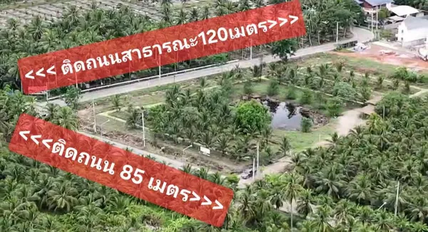 ขายที่ดินสมุทรสงคราม ติดถนนหน้ากว้างทางไปตลาดน้ำท่าคา ถูกที่สุดในโซนนี้ ฟรีโอน คุยง่าย จบไว เจ้าของใจดี