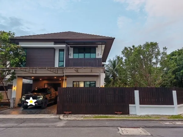 ให้เช่าบ้านเดี่ยว 2 ชั้น 69 ตรว. เลค วิว พาร์ค วงแหวนบางนา หลังมุม ใกล้ป้อมยาม ตรงข้าม Mega Bangna บ้านสวนสวย รีโนเวตใหม