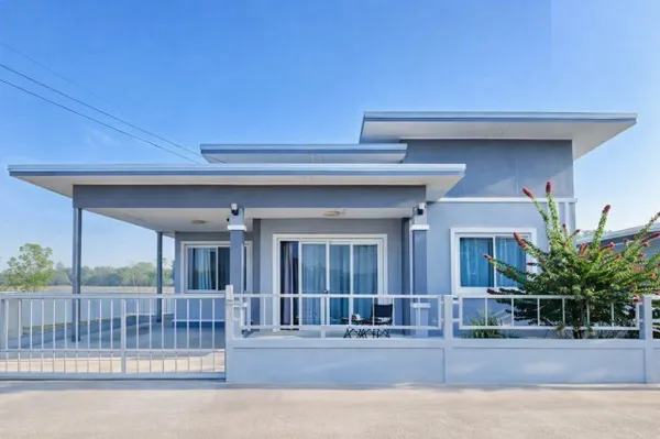 บ้านเดี่ยวสไตล์โมเดิร์น 2นอน 2 น้ำ ปั้มPT มุกดาหาร (กม.6) ขนส่ง 2.31กม. Makro มุกดาหาร 5 กม. พันธุ์ไทยคาเฟ่ 500 ม. 65 ตร