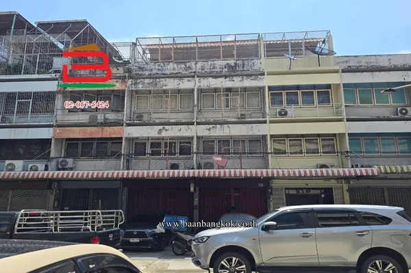 อาคารพาณิชย์ 2 คูหา 4 ชั้น อาคารบุญดิศ (ใกล้ตลาดสะพานขาว) เนื้อที่ 27.7 ตรว. แขวงคลองมหานาค เขตป้อมปราบศัตรูพ่าย