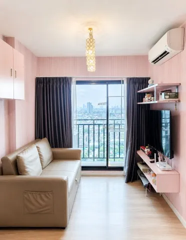 MRTสายสีเหลือง ทิพวัล 120 ม. BTSสำโรง 1.6กม. คอนโด Kensington สุขุมวิท เทพารักษ์ 1 นอน 1 น้ำ 24 ตร.ม. พร้อมเฟอร์ฯ รพ.จุฬ
