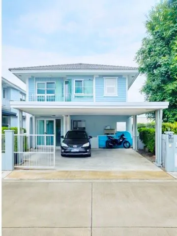 บ้านเดี่ยวรพ.บางเสาธง 2.2 กม. บ้านเดี่ยว 2 ชั้น 3นอน 2น้ำ ใกล้เอแบค บางนา 800 ม. 50ตร.ว. 160ตร.ม. เฟอร์ฯ และเครื่องใช้ไฟ