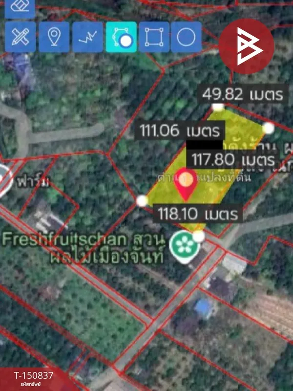 ขายที่ดิน เนื้อที่ 3 ไร่ 3 งาน 32.6 ตร.วา พลับพลา จันทบุรี