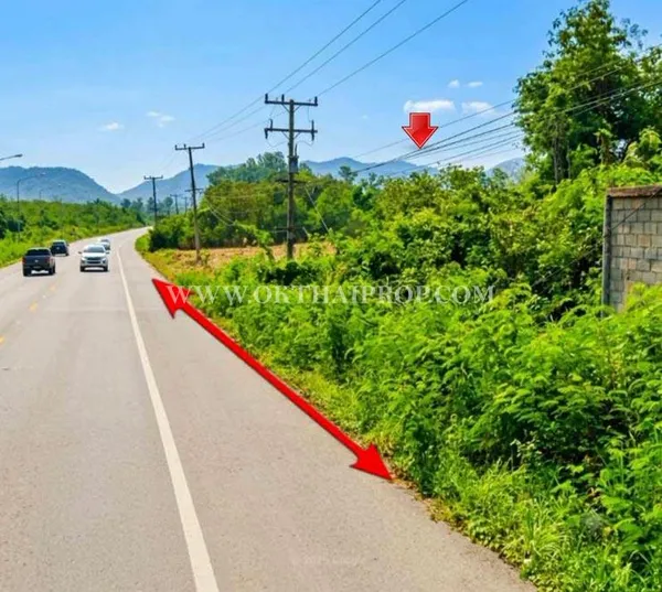ที่ดินหัวหิน ติดถนนสาย 2052 ใกล้วัดห้วยมงคล หัวหิน ประจวบคีรีขันธ์