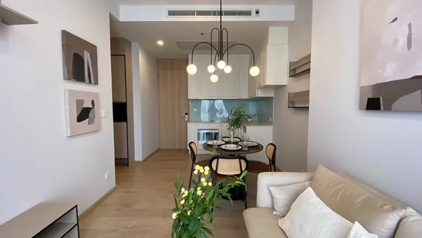 Condo Noble BE19 ใกล้ BTS อโศก 52.07 ตารางเมตร 2 ห้องนอน 2 ห้องน้ำ ทิศเหนือ ชั้น19 (เอกสิทธิ์เฉพาะชั้นนี้ มีสวนส่วนตัว) เพิ่งตกแต่งเสร็จ