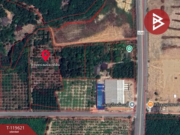 ขายที่ดินพร้อมสวนผสม เนื้อที่ 6 ไร่ 2 งาน 79.7 ตารางวา ต.แสลง จันทบุรี