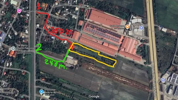 ขายที่ดิน7ไร่ 18.9ล.แบ่งได้ ใกล้ถ.รถไฟ รพ.สารภี อ.