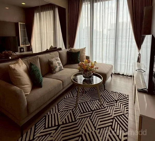 ให้เช่าคอนโด One9Five อโศก ห้องมุม ขนาด 59 ตรม 2นอน 2น้ำ อาคาร B ชั้น 18 เครื่องใช้ไฟฟ้า เฟอร์นิเจอร์ครบ ใกล้ MRT พระราม