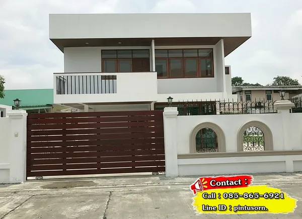 หมู่บ้านทิพวัล เทพารักษ์ ขายบ้านเดี่ยว 100 ตารางวา 3 ห้องนอน 5 ห้องน้ำ รถไฟฟ้าสายสีเหลือง สถานีทิพวัล อยู่หน้าหมู่บ้าน