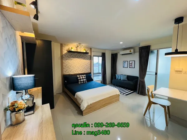 ขายคอนโด อัสสกาญจน์ ซิตี้ รามคำแหง ติดรถไฟฟ้าสีส้ม เคหะรามคำแหง ขนาด 23.5 ตารางเมตร ห้องมุม ชั้น3 ตกแต่งครบ