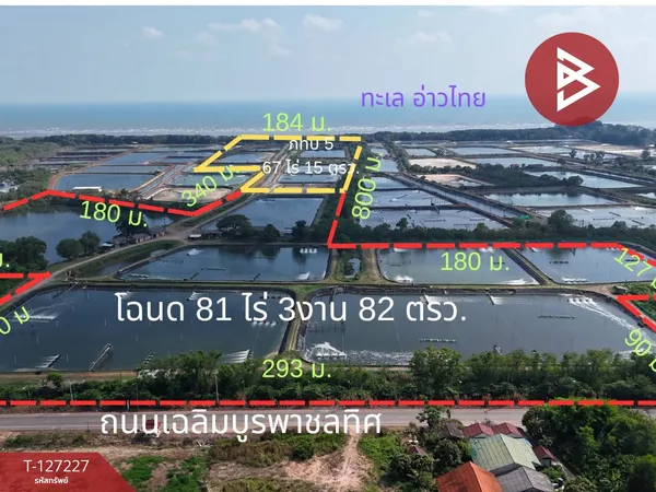 ขายที่ดินติดทะเล เนื้อที่ 81 ไร่ 3 งาน 82 ตร.วา นายายอาม จันทบุรี
