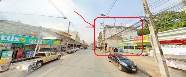 หัวมุม 52 ตร.วา. ตลาดถนนคนเดินไนท์ สีคิ้ว 330 ม. ให้เช่าอาคารพาณิชย์ 3 ชั้น 2 คูหา รร.ประสารวิทยา ติดถนนใหญ่ 2 นอน 2 น้ำ