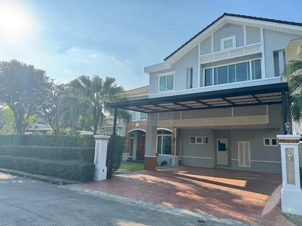 ขายบ้านเดี่ยว 2ชั้น 200 ตรว. หมู่บ้านเพอร์เฟค มาสเตอร์พีช พระราม9 มีสระว่ายน้ำ พร้อมเรือนรับรอง ใกล้มหาวิทยาลัยสแตมป์ฟอร