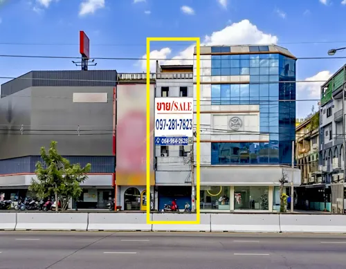 อาคารพาณิชย์ 4.5 ชั้น ติดถนน งามวงศ์วาน 27 - 29 ทำเลดี