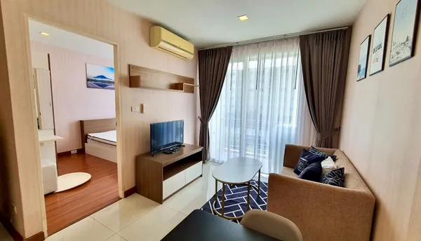 Condo Airlink Residence ใกล้ Airport Link ลาดกระบัง 35 ตารางเมตร ชั้น5 อาคาร 2 หน้าโครงการ ตกแต่งครบ (ขายพร้อมผู้เช่า)