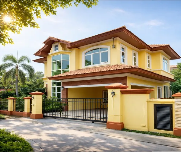 ภัสสร ติดถนนรังสิต-นครนายก คลอง 3 พร้อมบ่อปลาขนาดใหญ่ รร.นานาชาติสยาม 1.2 กม. 4นอน 118 ตร.วา. 310ตร.ม.ช่าบ้าน 2 ชั้น 5 น