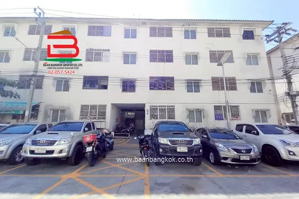 คอนโดมิเนียม บ้านเอื้ออาทรเมืองใหม่บางพลี 4 (ใกล้ร้านอาหารชุมชน) เนื้อที่ 33.74 ตรม. ตำบลบางเสาธง อำเภอบางเสาธง สมุทรปราการ