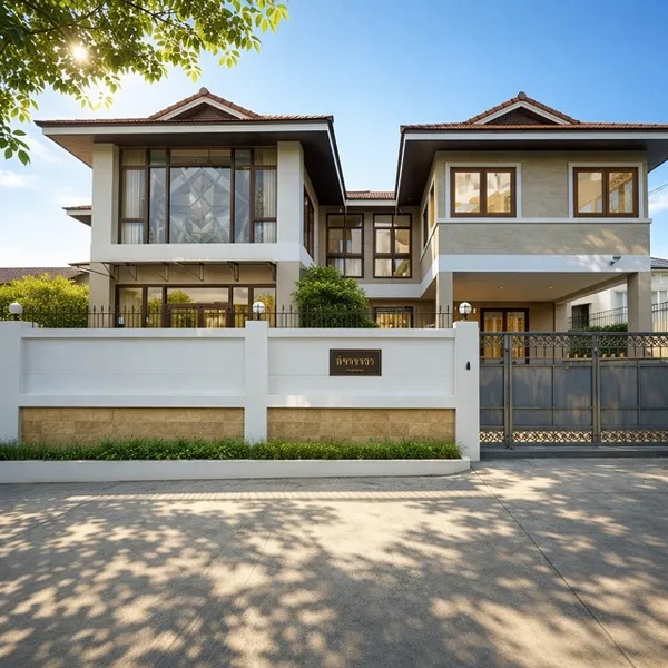 บ้านหรูวัสดุพรีเมียม ให้เช่าบ้านเดี่ยว 2ชั้นหลังใหญ่ เต็มพื้นที่ 580ตร.ม 145ตร.วา เดอะเซอร์เคิล ราชพฤกษ์ 2.1กม ราชพฤกษ์