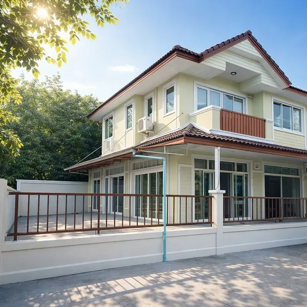 รร.สารสาสน์วิเทศ สายไหม 1 กม. ให้เช่าบ้าน 2 ชั้นหลังมุม 40ตร.วา. ตลาดวงศกร 1.4 กม. สุขาภิบาล 5 320ตร.ม. เฟอร์ฯครบ 3 นอน