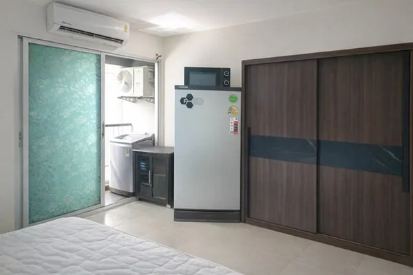 ให้เช่าคอนโดอัสสกาญจน์ เพลส ศรีนครินทร์ 1 นอน 1 น้ำ ARL หัวหมาก 430ม. MRT ศรีนครินทร์ 700 ม. 28 ตร.ม.