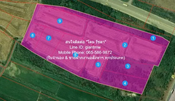 รหัส: DSL-750 sale ที่ดิน ขายที่ดินเปล่า (ติดทางหลวงหลัก 2 สาย) บางปะหัน จ.พระนครศรีอยุธยา 21-2-6.4 ไร่ (118 ล้านบาท) เย