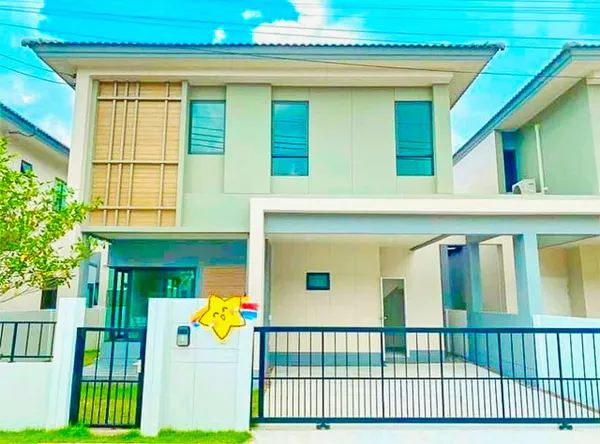 วัดสวนแก้ว ท่าเรือพระราม 5 2.5 กม. MRT บางรักน้อยท่าอิฐ ให้เช่าบ้านเดี่ยว ราชพฤกษ์ 3นอน 3 น้ำ 43 ตร.วา. 176 ตร.ม. Nontha