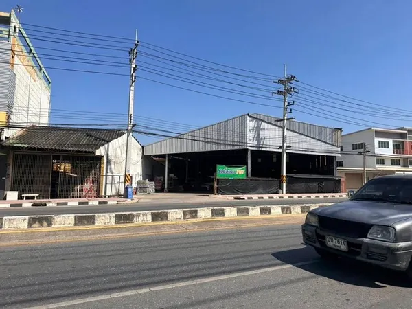 ให้เช่าโกดัง 840 ตารางเมตร ไฟฟ้า 3 เฟส ตัวอำเภอ ท่าม่วง จ.กาญจนบุรี รถเทลเลอร์เข้าได้