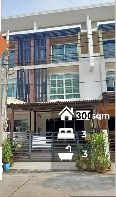 ถูกที่สุดในโลก เฟอร์ครบ! ให้เช่า ทาวน์โฮม 3 ชั้น 28ตรว. 300ตรม.3นอน 3น้ำ เพชรเกษม108-118!