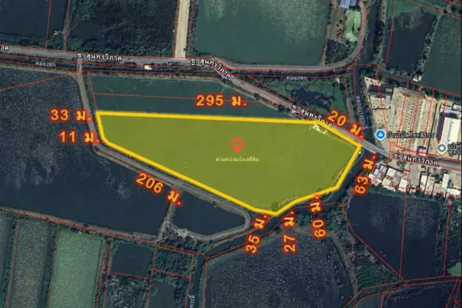 ขายที่ดินเปล่า ใกล้ถนนเทพารักษ์ สมุทรปราการ เหมาะท