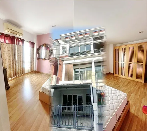 บ้านกลางเมือง 3 ชั้น หรูหรา 4นอน 3 แอร์ พระราม9 ประชาอุทิศ จัดเต็มเฟอร์ เดอะซีน ทาวน์ อิน ทาวน์ 600 ม.เหม่งจ๋าย นานาชาติ