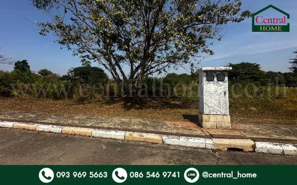 ที่ดินเปล่า ถมแล้ว 106.7 ตร.วา หมู่บ้าน การ์เด้นลากูน่า - ฉะเชิงเทรา ถนนเมน ติดทะเลสาบ