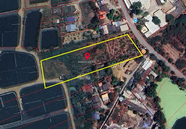 ขายที่ดิน ตำบลลำเหย อำเภอดอนตูม นครปฐม ถนนเพชรเกษม ใกล้โรงพยาบาลดอนตูม