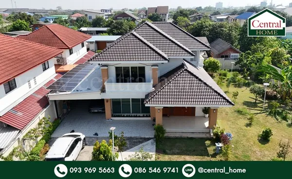 บ้านเดี่ยว 300 ตร.วา ธรรมสุธีร์ ปทุมธานี ติดตั้งโซลาเซลล์ ประหยัดไฟ พร้อมอยู่